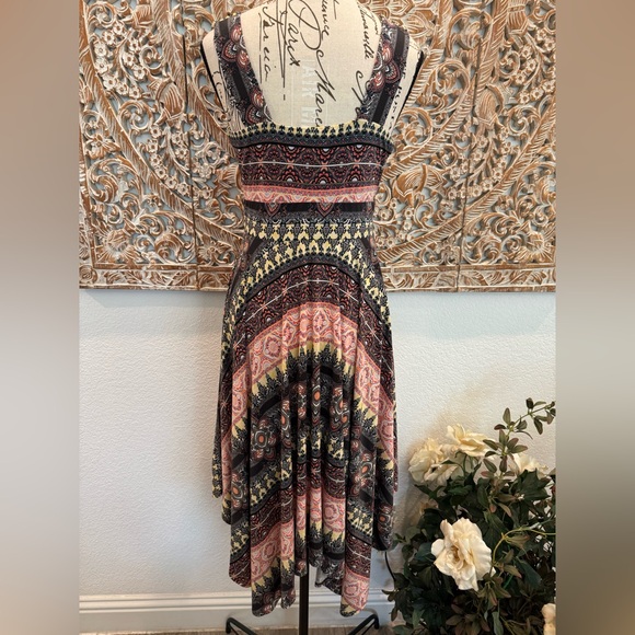 Soma Scarf Hem Tank Dress, Buttery Soft, Midi Dress, Pink & Black Paisley - Picture 3 of 14